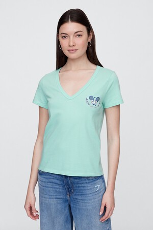 Favorite V-Neck Graphic T-Shirt
