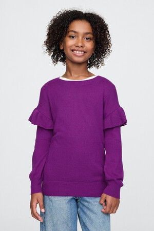 Kids CashSoft Ruffle Sweater