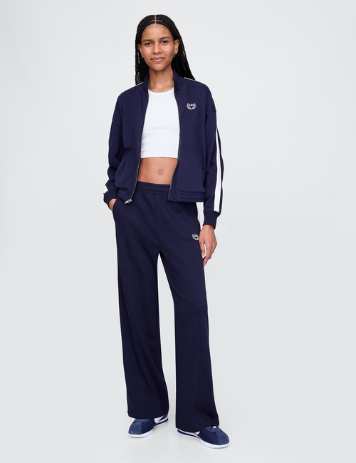 Vintage Soft Wide-Leg Logo Track Pants
