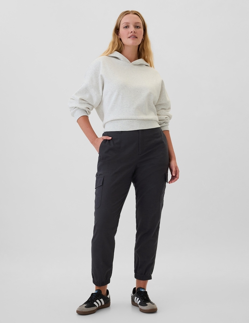 Girlfriend Khaki Cargo Joggers