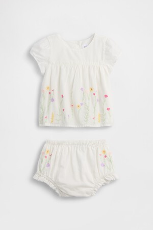 Baby Embroidered Floral Outfit Set