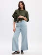 High Rise Wide-Leg Pull-On Jeans