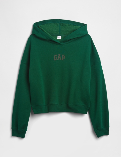 Relaxed Gap Mini-Logo Cropped Hoodie