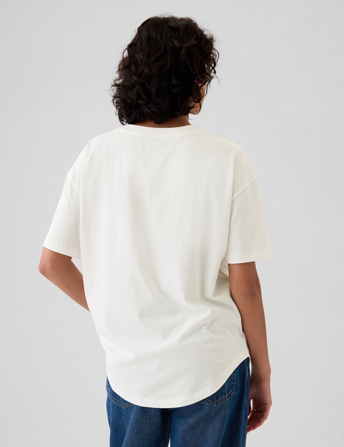 Organic Cotton Oversized Boyfriend Logo T-Shirt