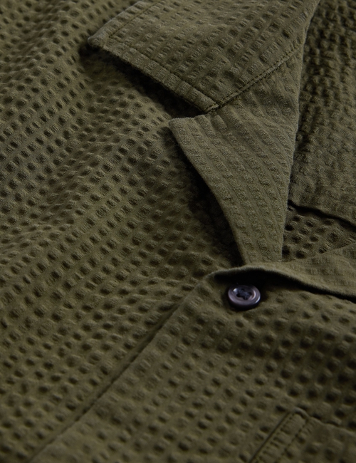 Seersucker Shirt in Boxy Fit