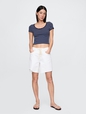 Modern Cropped Cap-Sleeve T-Shirt