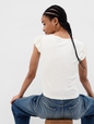 Ribbed Flutter Sleeve Top