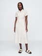 Linen-Blend Maxi Shirtdress