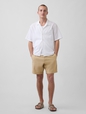 7 INCH FIXED WAIST LINEN SHORT SP26