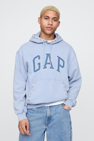 VintageSoft Oversized Logo Hoodie