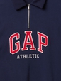 Vintage Soft Athletic Logo Polo Sweatshirt