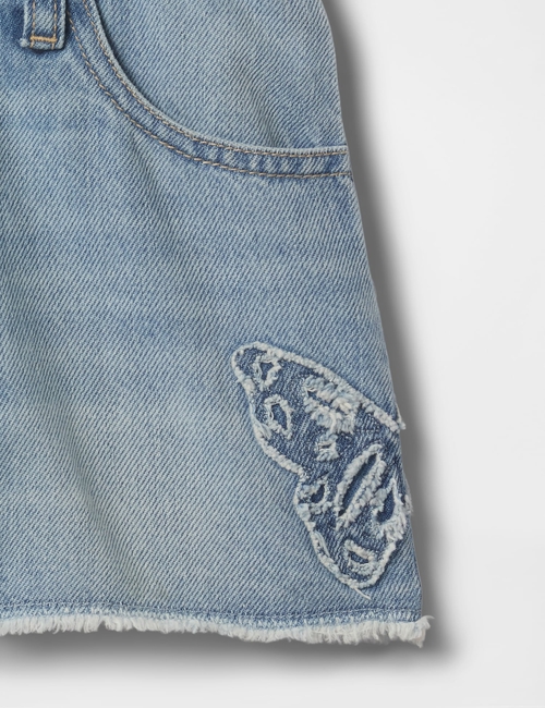 Kids Low Rise Stride Denim Shorts