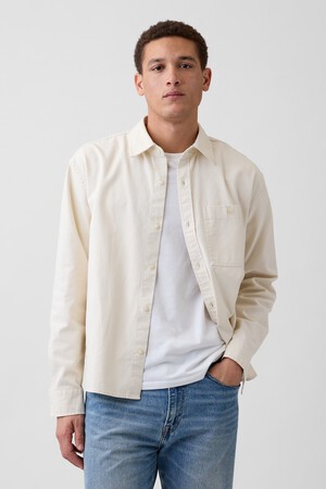 Relaxed Straight-Hem Oxford Shirt