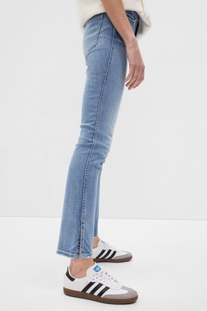 Mid Rise Split-Hem Vintage Slim Jeans