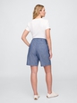 9" High Rise Chambray Downtown Bermuda Shorts
