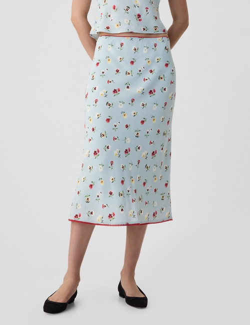 Gap × DÔEN Floral Midi Skirt