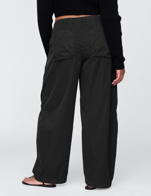 Low Rise Barrel Parachute Pants
