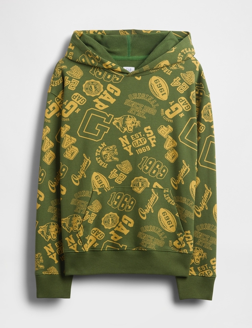 Kids Relaxed Gap Print Hoodie