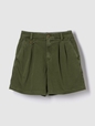 6" Mid Rise Twill Pleated Trouser Shorts