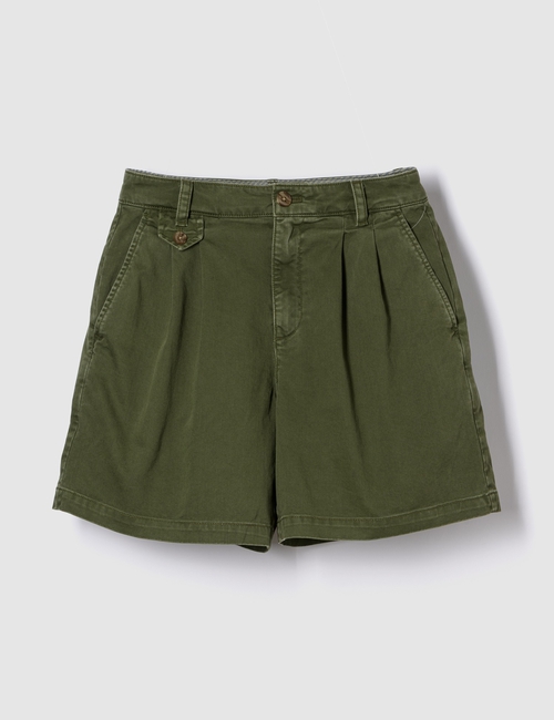 6" Mid Rise Twill Pleated Trouser Shorts