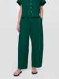 Crinkle Gauze Easy Barrel Pants