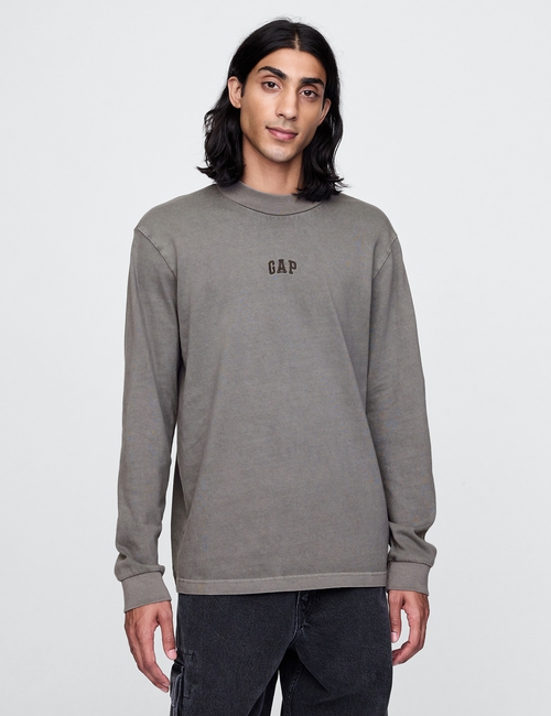 Mockneck Logo T-Shirt