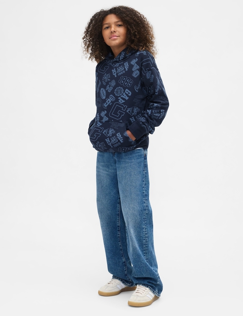 Kids Relaxed Gap Print Hoodie
