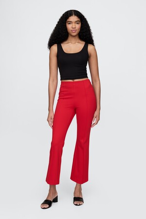 High Rise Ponte Crop Kick Pants