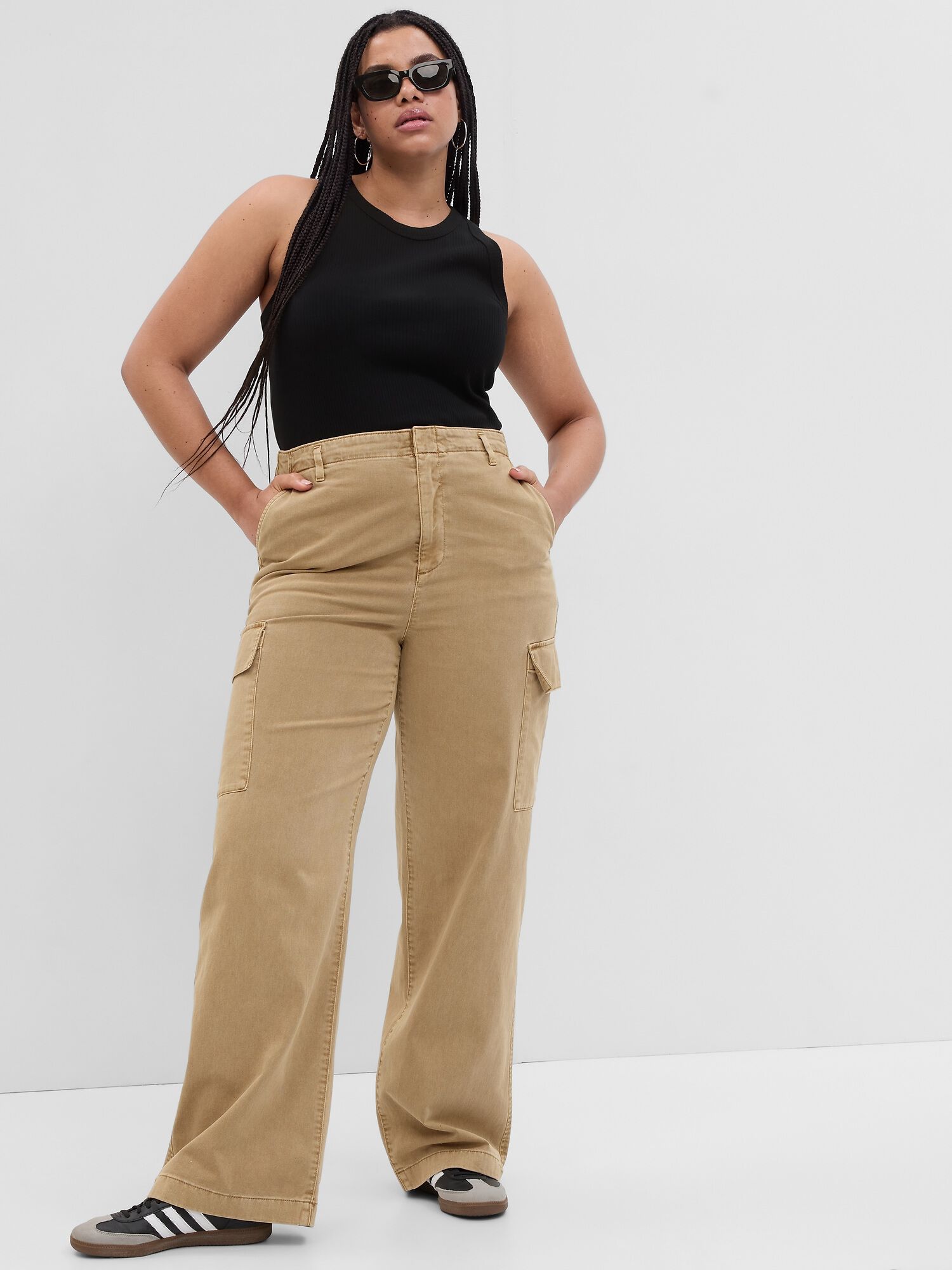 Loose khaki pants womens sale