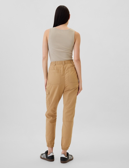 Girlfriend Khaki Cargo Joggers