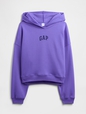 Relaxed Gap Mini-Logo Cropped Hoodie