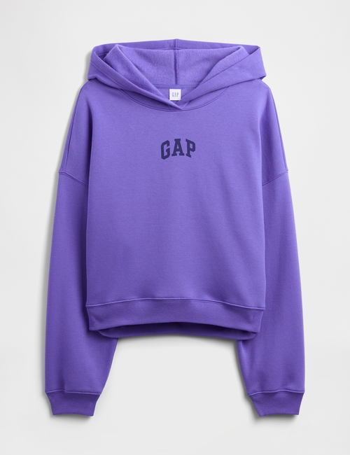 Relaxed Gap Mini-Logo Cropped Hoodie