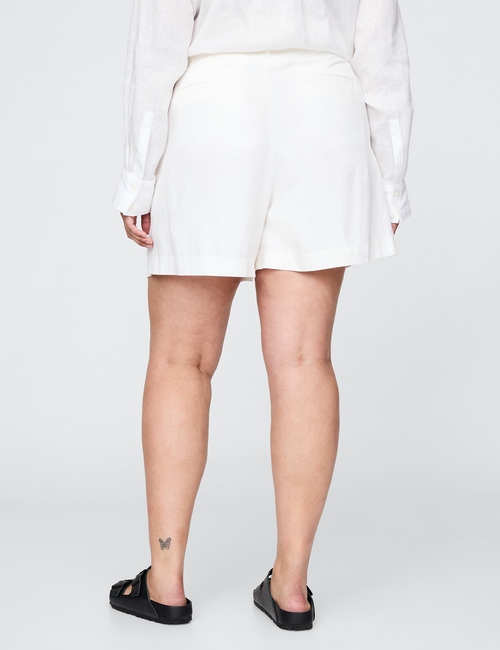 365 High Rise Linen-Blend Shorts