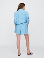 4" Mid Rise Pull-On Linen-Blend Shorts