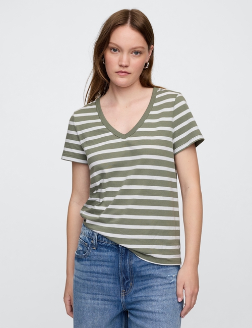 Favorite Stripe V-Neck T-Shirt