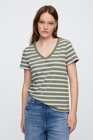 Favorite Stripe V-Neck T-Shirt