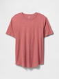 Lived-In Curved Hem Crewneck T-Shirt