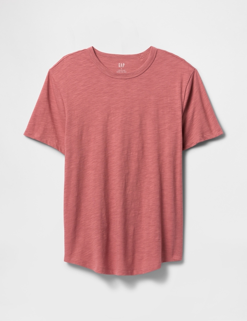 Lived-In Curved Hem Crewneck T-Shirt