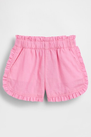 Baby & Toddler Linen-Cotton Ruffle Dolphin Shorts