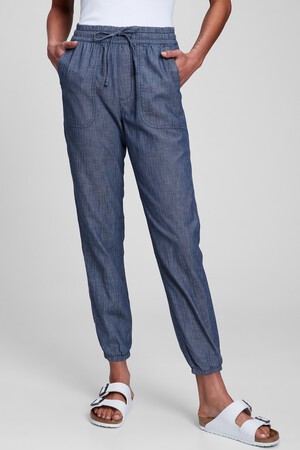 Herringbone Chambray Joggers