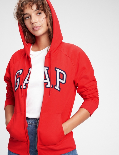 Gap Logo Zip Hoodie In Fleece