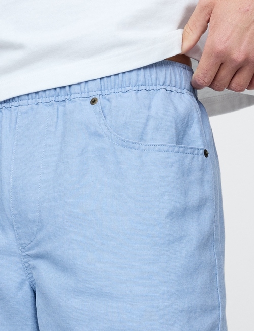 Linen-Cotton Easy Shorts