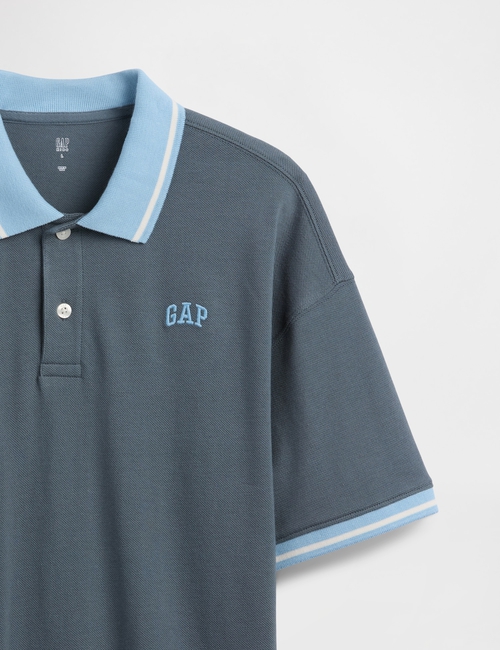 Kids Oversized Gap Logo Pique Polo Shirt