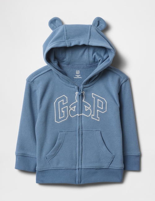 Baby Vintage Soft Bear Logo Zip Hoodie