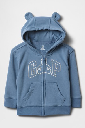 Baby Vintage Soft Bear Logo Zip Hoodie
