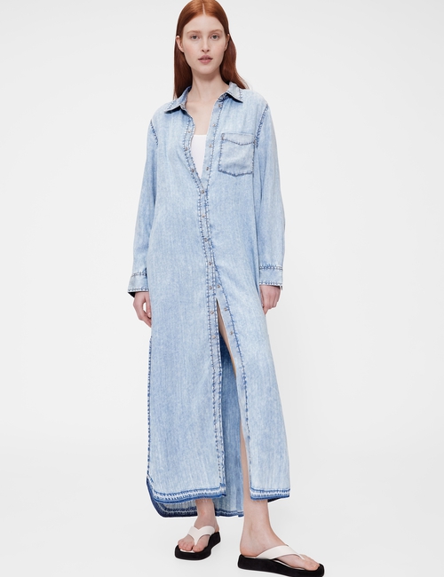 GapStudio Draped Denim Shirtdress