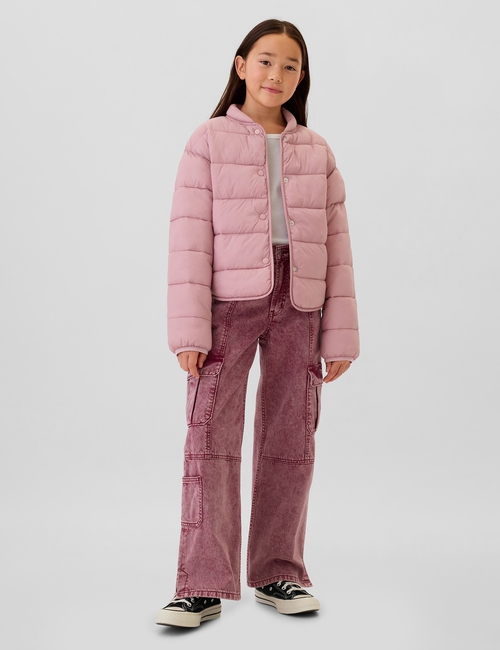 Kids Recycled Lightweight PrimaLoft® Puffer Bomber Jacket