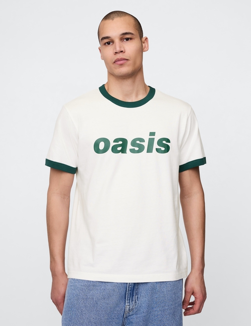 تي شيرت رينجر بطبعة كلمة Oasis