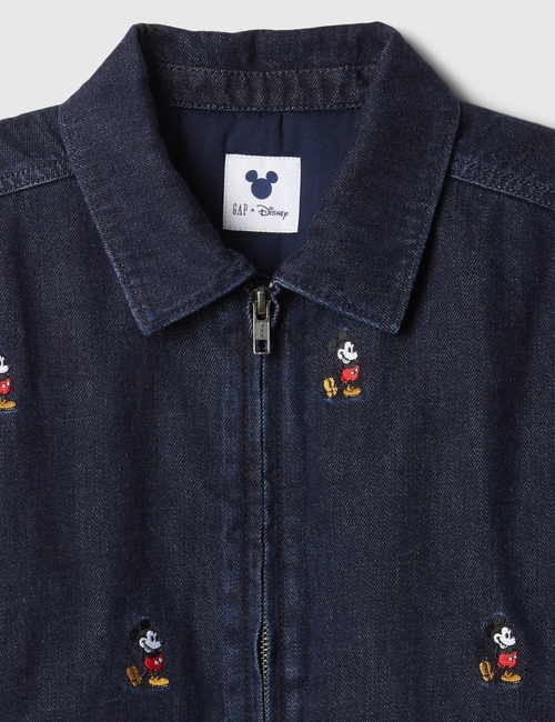 Gap × Disney Kids Embroidered Denim Bomber Jacket