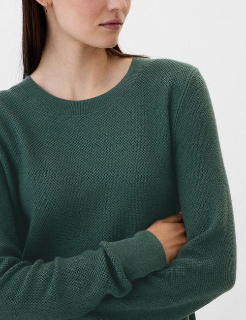 Textured Crewneck Sweater